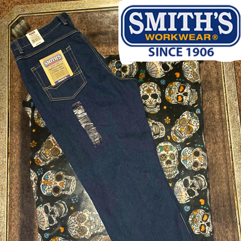 SMITH’S WORKWEAR®️👷‍♂️🧰Smith’s Stretch Fleece Lined 5-Pocket Jean40x30⚠️NWT⚠️